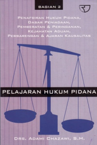 Pelajaran Hukum Pidana (Jilid 2)