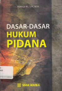 Dasar-Dasar Hukum Pidana