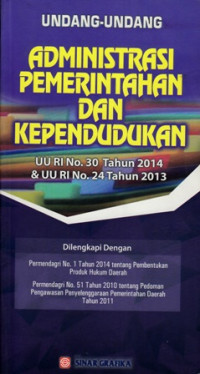 Undang-Undang Administrasi Pemerintahan Dan Kependudukan