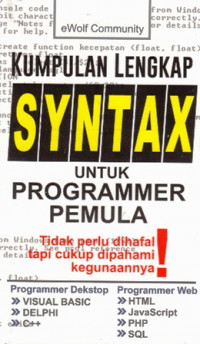 Kumpulan Lengkap Syntax untuk Programmer Pemula