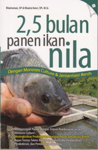 2,5 Bulan Panen Ikan Nila Dengan Monosex Culture Dan Jantanisasi Benih