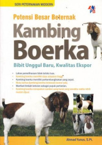 Potensi Besar Betrenak Kambing Boerka: Bibit Unggul Baru, Kwalitas Ekspor