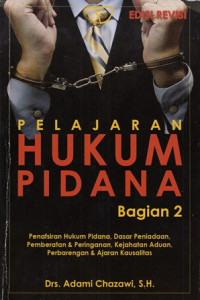 Pelajaran hukum pidana bagian 2