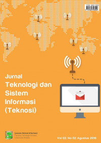 Jurnal  Nasional Teknologi dan Sistem Informasi : Vol 2, No 2 (2016)