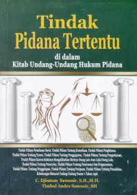 Tindak Pidana Tertentu Di Dalam Kitab Undang-Undang Hukum Pidana