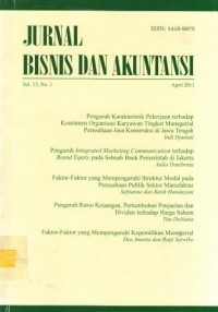 Jurnal bisnis dan akutansi: 5 artikel