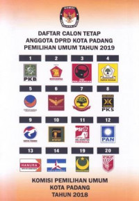 DAFTAR CALON TETAP ANGGOTA DPRD KOTA PADANG PEMILIHAN UMUM TAHUN 2019