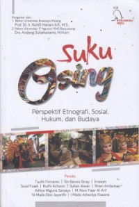 Suku Osing: Perspektif Etnografi, Sosial, Hukum, Dan Budaya