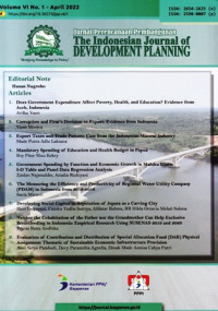 Jurnal Perencanaan Pembangunan The Indonesian Journal of Development Planning : Vol No.1 April 2022