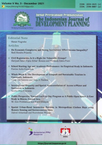 Jurnal Perencanaan Pembangunan The Indonesian Journal of Development Planning : Vol No.3  December 2021