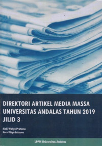 Direktori Artikel Media Massa Universitas Andalas Tahun 2019 Jilid 3