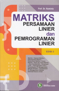 Matriks Persamaan Linear dan Pemrograman Linear