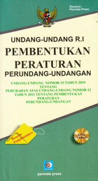 Undang-undang RI Pembentukan Peraturan Perundang-undangan