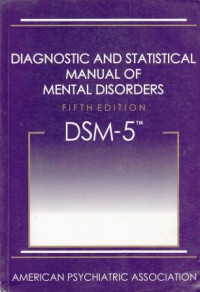 Diagnostic And Statistical Manual Of Mental Disorders Fifth Edition DSM-5