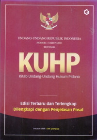 KUHP kitab undang - undang hukum pidana