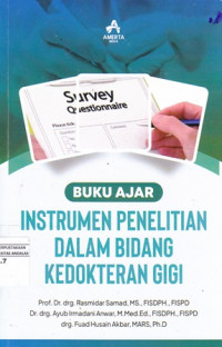 Buku Ajar Instrumen Penelitian dalam Bidang Kedokteran Gigi