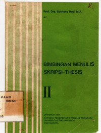 Bimbingan Menulis Skripsi-Thesis