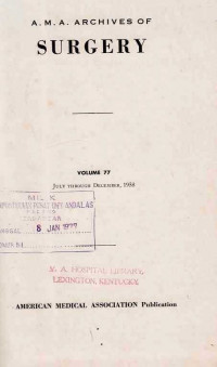 A.M.A Archives of Surgery Volume 77