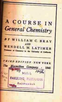 A Course in General Chemistry