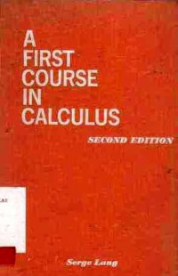 A First Course in Calculus