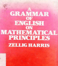 A Grammar Of English On Mathematical Principles