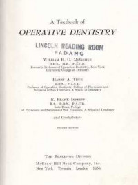 A Textbook Of Operative Dentistry