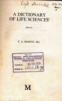 A Dictionary of Life Sciences