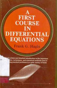 A first course in differential equations