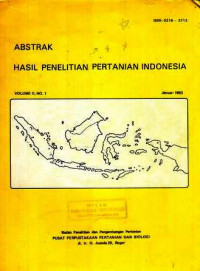 Abstrak Hasil Pertanian Indonesia Volume II No. 1