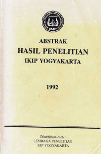 Abstrak Hasil Penelitian Ikip Yogyakarta 1992