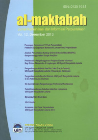 al-maktabah Jurnal Komunikasi dan Informasi Perpustakaan  8 artikel Vol.12 No. 1, Desember 2013