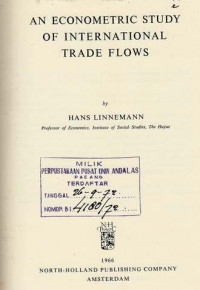 An Econometric Study of International Trade Flows