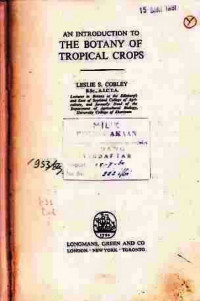 An Introduction to The Botany of Tropical Crops