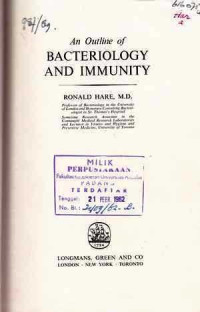 An Outline Of Bacteriology And Immunity