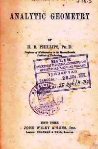 Analytic Geometry  H.B.Philips