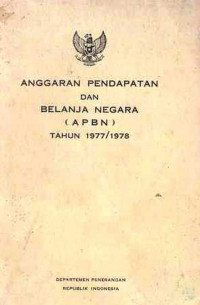 Anggaran PEndapatan Dan Belanja Negara (APBN) Tahun 1977/1978