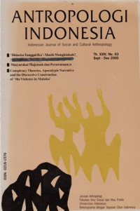 Antropologi Indonesia : Indonesia Journal Of Social And Cultural Anthropology