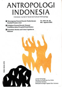 Antropologi Indonesia : Indonesia Journal Of Social And Cultural Anthropology