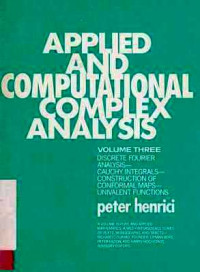 Applied And Computational Complex Analysis