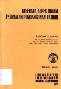 Beberapa Aspek Dalam Persoalan Pembangunan Daerah