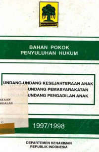 Bahan Pokok Penyuluhan Hukum Undang Undang atas Kekayaan Intelektual 1997/1998