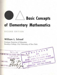 Basic Concepts Of Elementary Mathematics