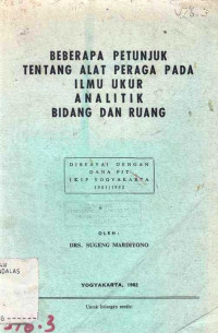 Beberapa Petunjuk Tentang Alat Peraga Pada Ilmu Ukur Analitik Bidang dan Ruang