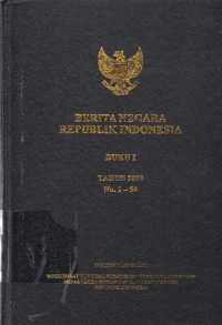 Berita Negara Republik Indonesia Buku I Tahun 2008 No. 1-54