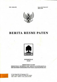 Berita Resmi Paten Nomor 101 Tahun ke 8 Maret 1999