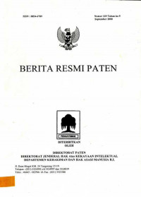 Berita Resmi Paten Nomor 129 Tahun ke 9 September 2000