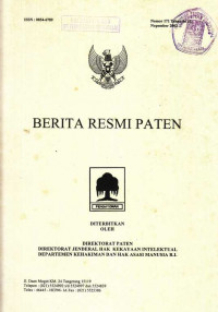 Berita Resmi Paten Nomor 171 Tahun ke 11 Nopember 2002