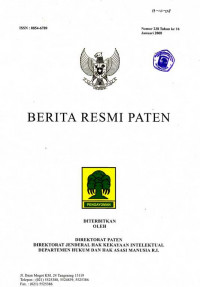 Berita Resmi Paten Nomor 238 Tahun ke 16 Januari 2008