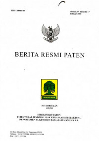 Berita Resmi Paten Nomor 264 Tahun ke 17 Februari 2008