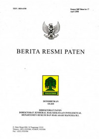 Berita Resmi Paten Nomor 268 Tahun ke 17 April 2008